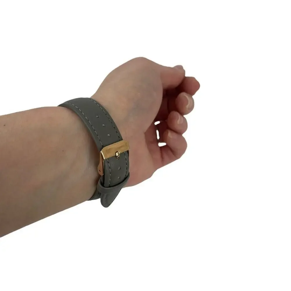 NWOT MONROE SOLÉROSE WATCH CHARCOAL LEATHER ROSE GOLD